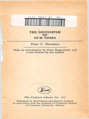 cover image of The Distemper of our Times